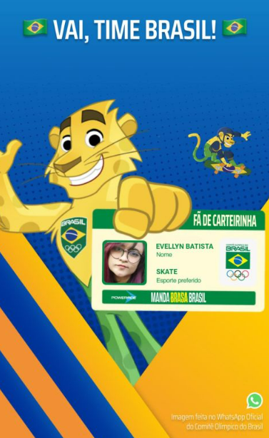 Carteirinha de Fã gerada pelo Ginga — resultado final